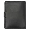 Money Kepper TCC 5601B-5 RFID fekete sas mintás férfi bőr pénztárca 10.5 x 13 x 3 cm