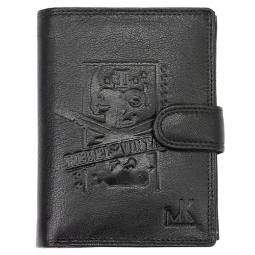 Money Kepper TCC 5601B-6 RFID fekete mintás férfi bőr pénztárca 10.5 x 13 x 3 cm
