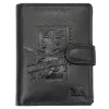 Money Kepper TCC 5601B-6 RFID fekete mintás férfi bőr pénztárca 10.5 x 13 x 3 cm