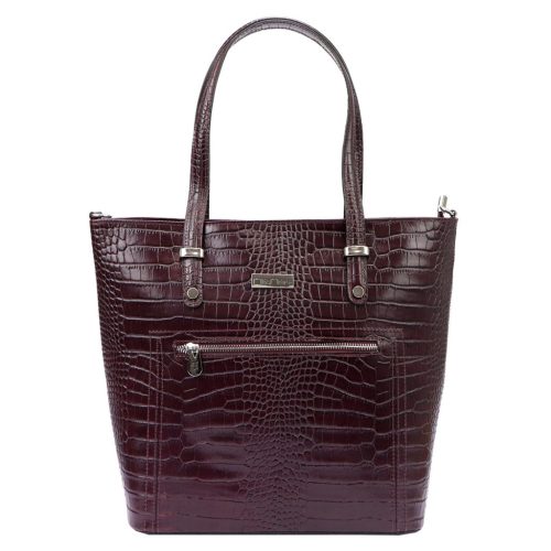 MiaMore 01-011 COCO bordó női bőr kézitáska, válltáska, oldaltáska 38 x 32 x 13 cm