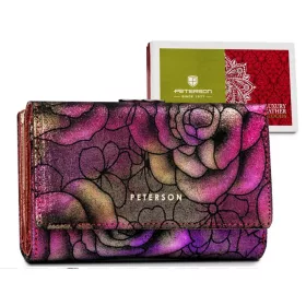   Peterson PTN 42108-MD lila női bőr pénztárca 14,5 × 9 cm