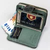Peterson PTN 425214-MD zöld virág mintás női bőr pénztárca 11 x 15 x 3.5 cm
