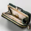 Peterson PTN 425214-MD zöld virág mintás női bőr pénztárca 11 x 15 x 3.5 cm