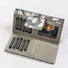 Peterson PTN 42100-ONBF pillangó mintás szürke női bőr pénztárca 18,5 x 9,5 cm