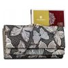 Peterson PTN 421028-ONBF szürke pillangó mintás női bőr pénztárca 18,5 x 9,5 cm