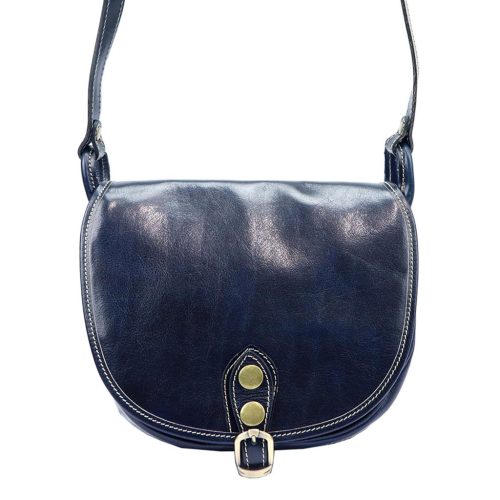 Florence 8863 M navy kék női bőr válltáska, oldaltáska 26 x 20 x 11 cm