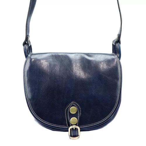 Florence 8863 M navy kék női bőr válltáska, oldaltáska 26 x 20 x 11 cm