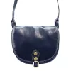 Florence 8863 M navy kék női bőr válltáska, oldaltáska 26 x 20 x 11 cm