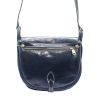 Florence 8863 M navy kék női bőr válltáska, oldaltáska 26 x 20 x 11 cm