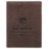 Peterson PTN N4-BE-TRAVEL barna férfi bőr pénztárca 8.5 x 11 x 2.5 cm