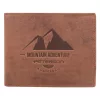 Peterson PTN N992-BE-MOUNTAIN mogyoró férfi bőr pénztárca 12.5 x 9.5 x 3.5 cm