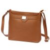 Luka 20-076 barna női bőr válltáska, oldaltáska, crossbody 24 x 20 x 10 cm