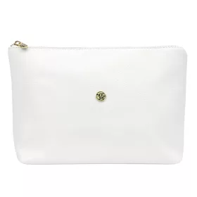   Gregorio COSMETICS-004   fehér női bőr kozmetikai táska 29 x 19 x 10 cm