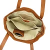 MiaMore 01-058 barna női bőr válltáska, shopper 40 x 30 x 12 cm