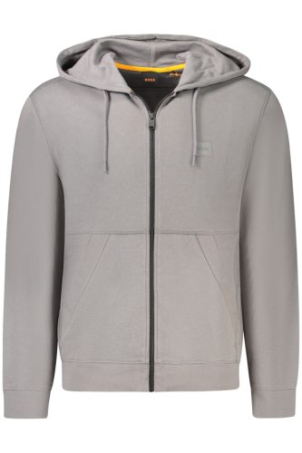 Hugo Boss szürke férfi cipzáras kapucnis pulóver, hoody