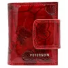 Peterson PTN 42329-BF piros női bőr pénztárca 8.5 x 10.5 x 3 cm
