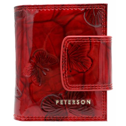 Peterson PTN 42329-BF piros női bőr pénztárca 8.5 x 10.5 x 3 cm