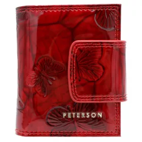   Peterson PTN 42329-BF piros női bőr pénztárca 8.5 x 10.5 x 3 cm