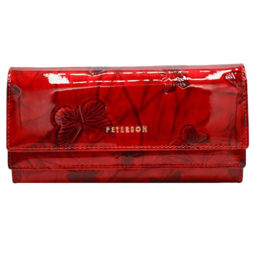 Peterson PTN 421028-BF piros női bőr pénztárca 18.5 x 10 x 3 cm