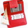 Rovicky R-613-DDW piros női bőr pénztárca 9 x 13.5 x 3 cm