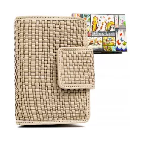   Rovicky R-613-DDW bézs női bőr pénztárca 9 x 13,5 x 3 cm