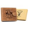 Wild barna sheriff nyomatos férfi bőr pénztárca 12.5 x 10.5 x 2.5 cm