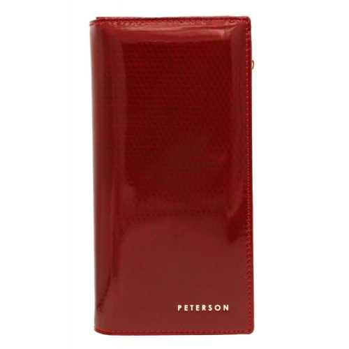 Peterson PTN 421431-SBR piros női bőr pénztárca 19.5 x 10 x 3.5 cm