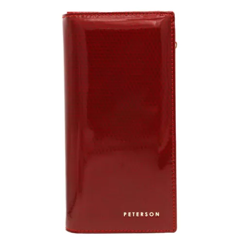 Peterson PTN 421431-SBR piros női bőr pénztárca 19.5 x 10 x 3.5 cm