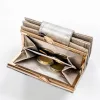 Peterson PTN 42329-BF ezüst pillangó mintás női bőr pénztárca 8.5 x 10.5 x 3 cm