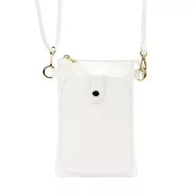  Luka 20-070 fehér női bőr telefontartó, partytáska 14 x 21 x 3.5 cm