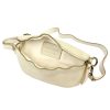 Florence 01-029 bézs női bőr övtáska, crossbody 22 x 12 x 5 cm
