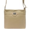 Luka 20-076 bézs női bőr válltáska, oldaltáska, crossbody 24 x 20 x 10 cm
