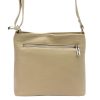 Luka 20-076 bézs női bőr válltáska, oldaltáska, crossbody 24 x 20 x 10 cm