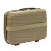 Pierre Cardin keki szinű keményfalú kozmetikai táska, piperetáska, neszeszer 33 x 25 x 14 cm