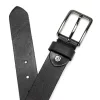 Pierre Cardin 5077 KAM02 fekete férfi marhabőr öv, farmeröv 125 x 3.5 cm