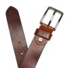 Pierre Cardin 5077 KAM02 barna férfi marhabőr öv, farmeröv 125 x 3.5 cm