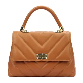 Luka 20-091 konyak női bőr kézitáska 30 x 21 x 12 cm