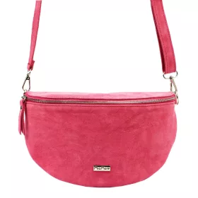   MiaMore 01-029 Z fuxia női bőr válltáska, oldaltáska, crossbody 28 x 20 x 7 cm