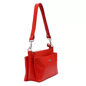 MiaMore 01-016 piros női bőr válltáska 28 x 17 cm