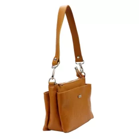 MiaMore 01-016 konyak női bőr válltáska 28 x 17 cm