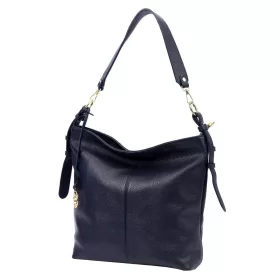   Gregorio DOLLARO navy kék női bőr kézitáska, válltáska, oldaltáska 36 x 30 x 13 cm