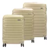 Pierre Cardin bézs abs 3 részes kemény fedeles bőrönd szett 53/65/72 cm
