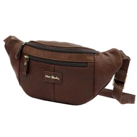   Pierre Cardin TILAK112 9323 barna bőr övtáska, crossbody 34 x 15 x 8 cm