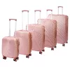 Leonardo da Vinci 3036-1 5 részes rosegold abs bőrönd szett