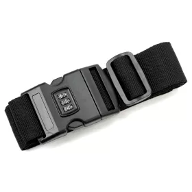   Gregorio Luggage Strap D3 fekete bőrönd biztonsági öv zár 5 cm