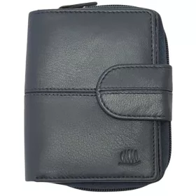   Giorgio Carelli női kék bőr átfogópántos pénztárca RFID védelemmel, 12 x 9 cm