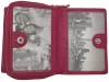 Giorgio Carelli női magenta bőr átfogópántos pénztárca RFID védelemmel, 12 x 9 cm