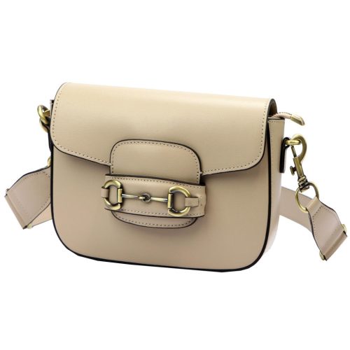 Luka 20-095 bézs női bőr válltáska, oldaltáska 23 x 17 x 8 cm