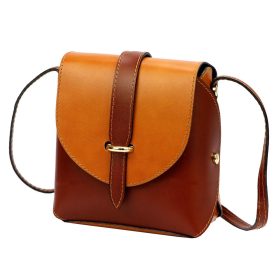   Gregorio 1717-2 narancs-barna női bőr válltáska 16 x 18 x 9 cm