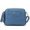 Pierre Cardin FRZ 1501 kék női bőr válltáska, oldaltáska, crossbody 21 x 16 x 8 cm